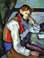Garçon dans un gilet rouge 2 Paul Cézanne